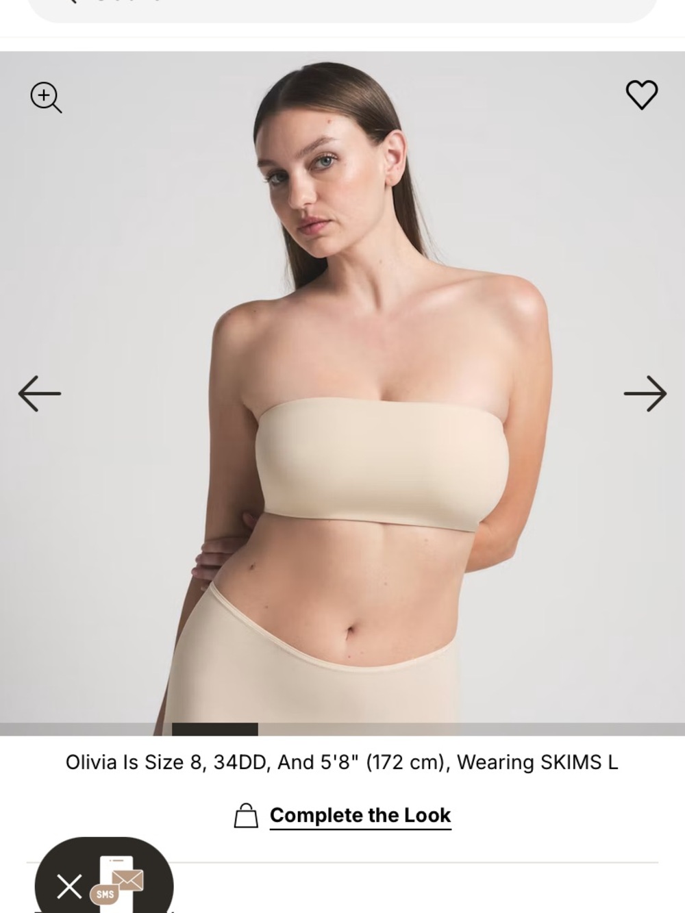 SKIMS Fits Everybody Bandeau in sand colour